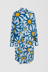 Flower printed voile midi dress