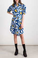 Flower printed voile midi dress