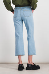 Flared light denim jeans