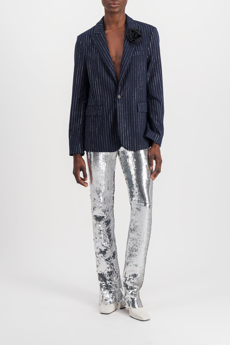 Paco Rabanne - Embroidered sequins flared pants