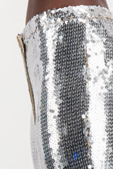 Embroidered sequins flared pants
