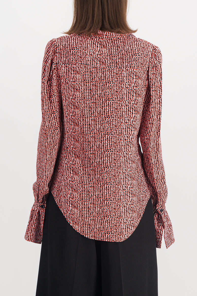 Paco Rabanne - Printed coton shirt with fluted cuffs