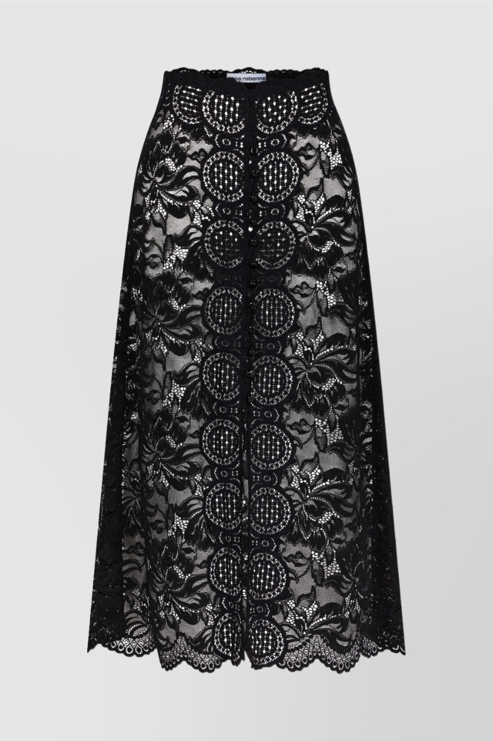 スカート Rabanne Fitted Raffia Lace Skirt Rabanne Fitted Raffia Lace Skirt in Natural | Lyst