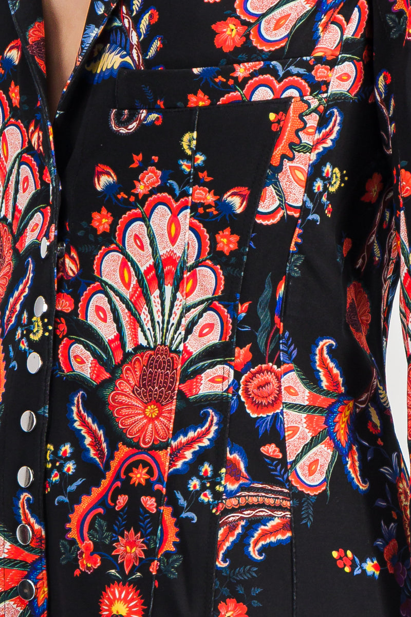 Paco Rabanne - Paisley printed fitted tailoring blazer