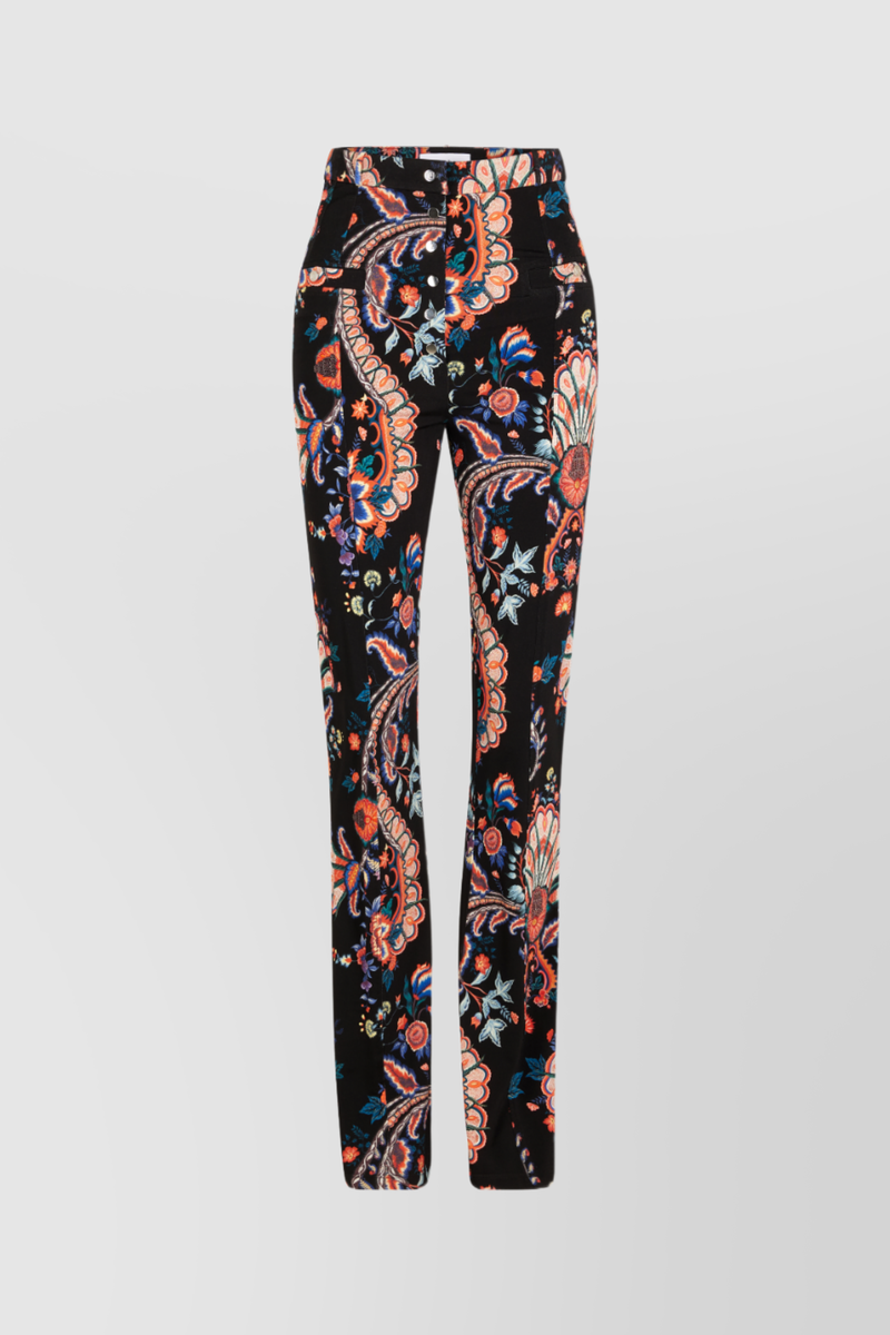 Paco Rabanne - Paisley printed skinny straight leg pants