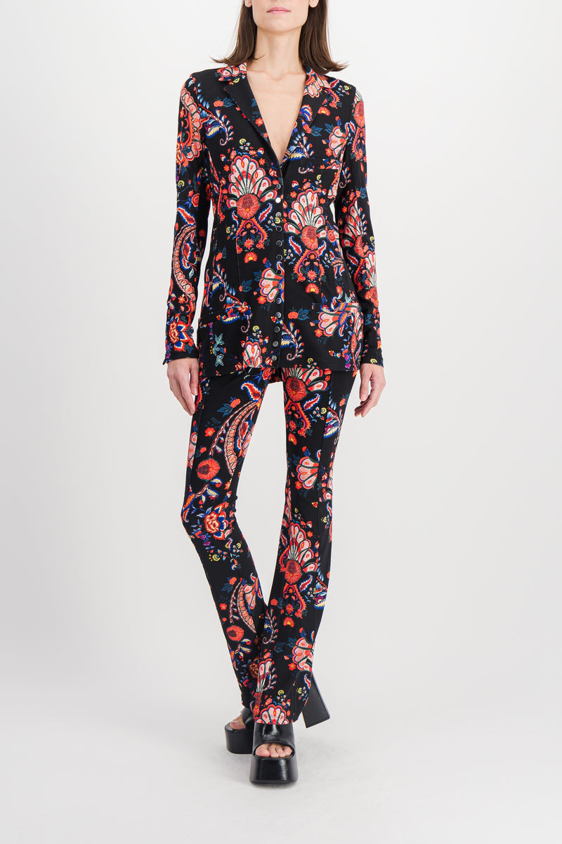 Paco Rabanne - Paisley printed skinny straight leg pants