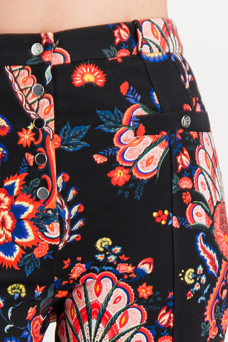 Paco Rabanne - Paisley printed skinny straight leg pants
