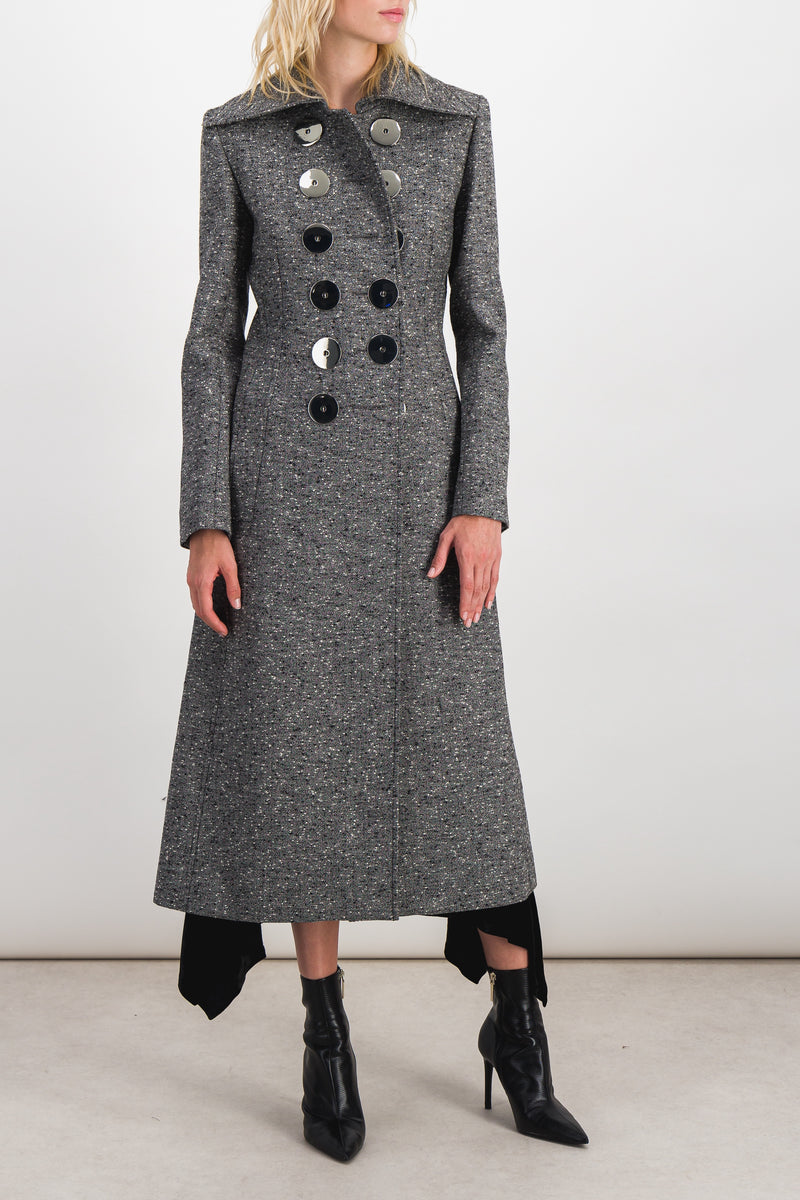 Paco Rabanne - Double-breasted compact wool coat