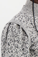 Jacquard concrete cropped sweater