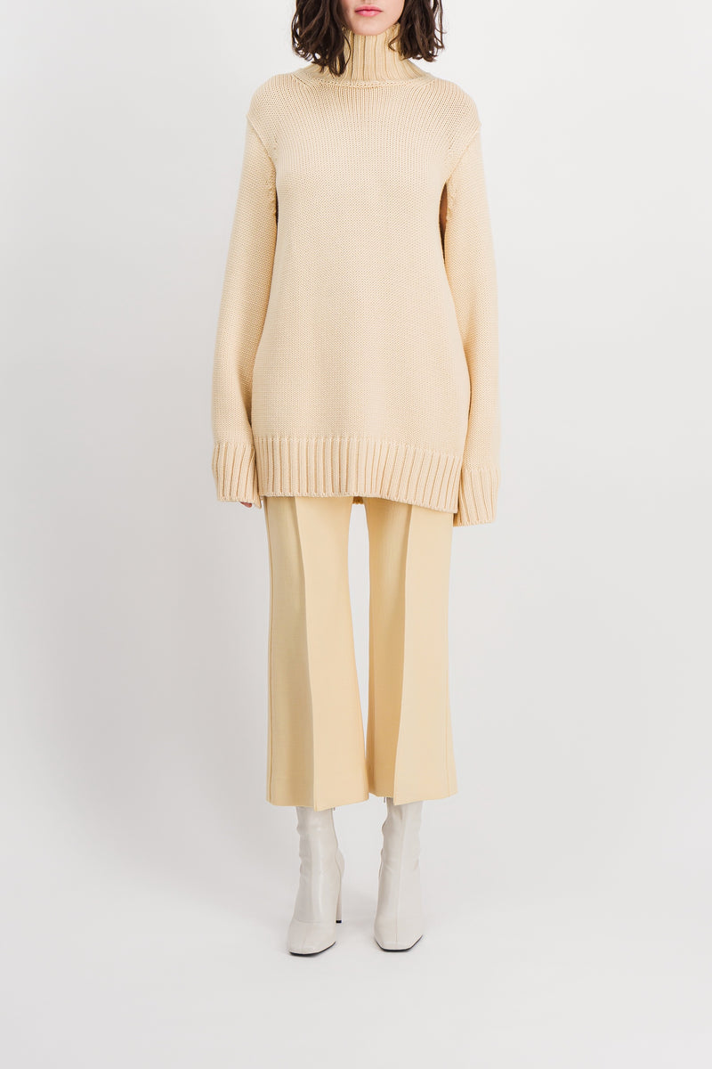 Jil Sander - Cropped straight leg wool pants