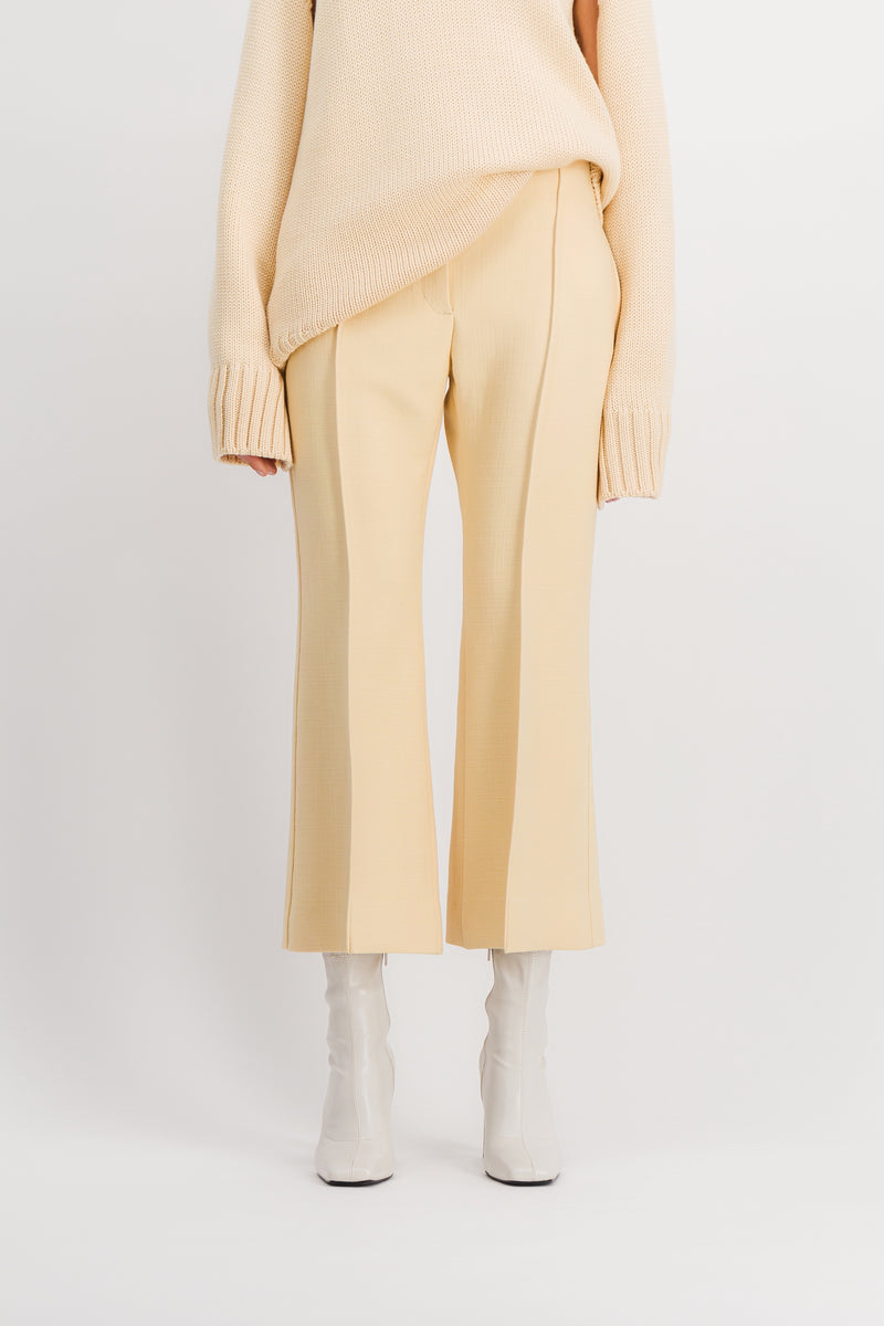 Jil Sander - Cropped straight leg wool pants