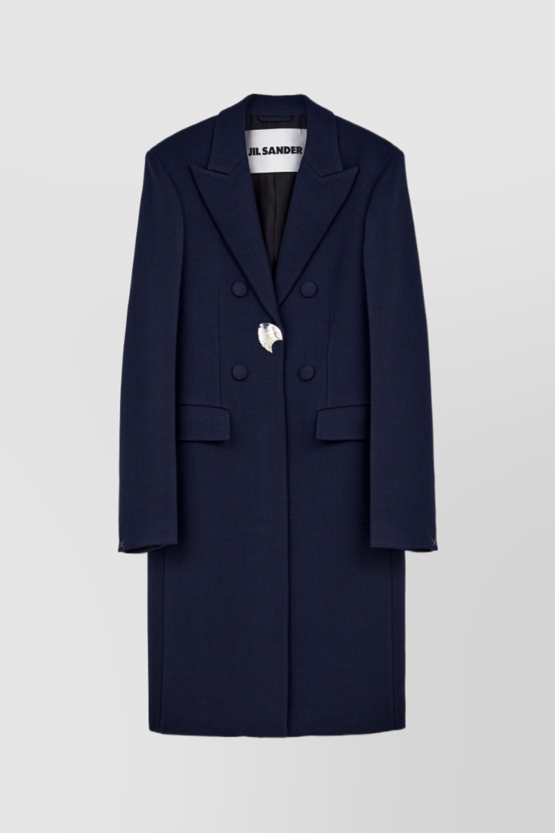 Jil Sander - Heavy wool v-neck coat