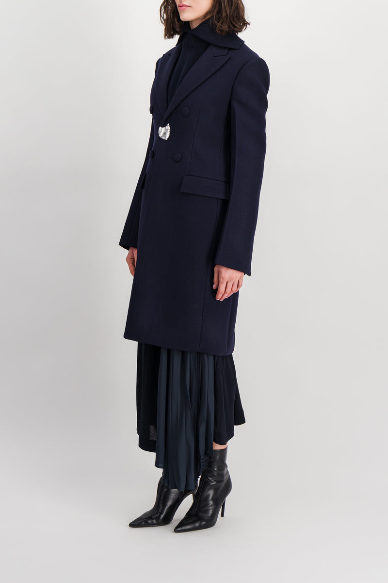 Jil Sander - Heavy wool v-neck coat