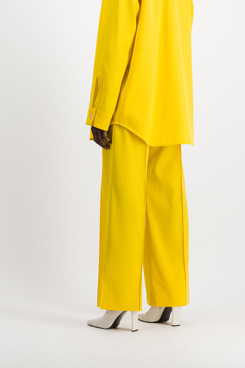 Jil Sander - Loose leg wool gabardine pants