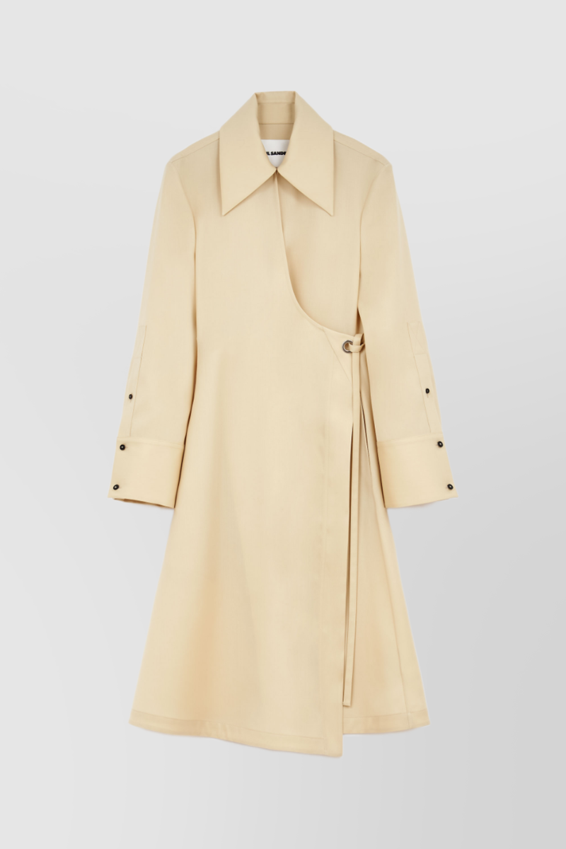 Jil Sander - Viscose-silk wrap midi dress