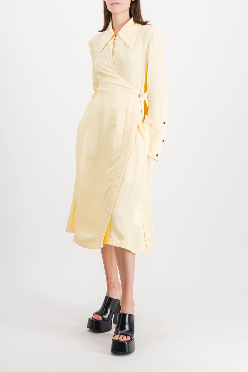 Jil Sander - Viscose-silk wrap midi dress