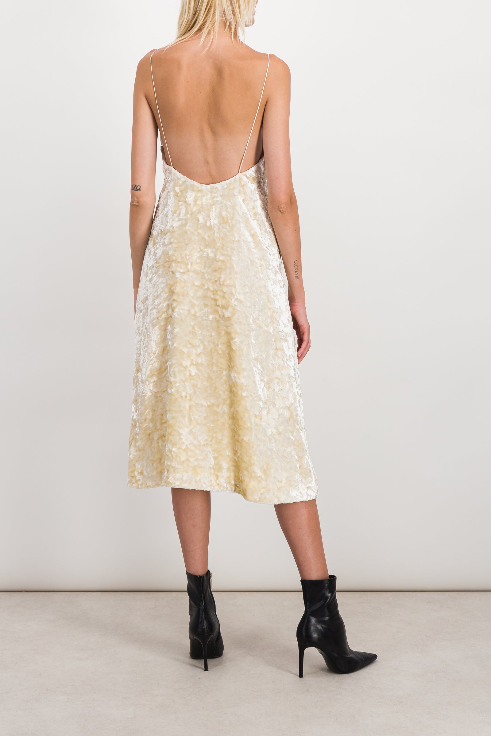 Jil Sander – Washed velvet maxi slip dress – Renaisa