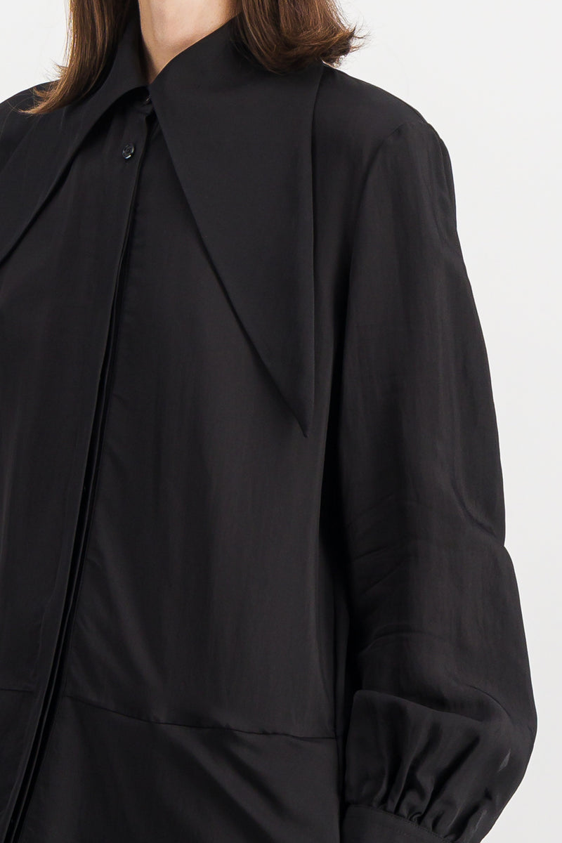 Jil Sander - Asymmetric viscose-silk shirt dress