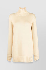 Oversized cape turtleneck merino sweater