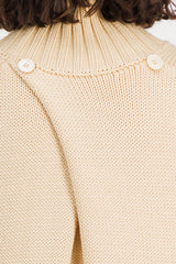 Oversized cape turtleneck merino sweater