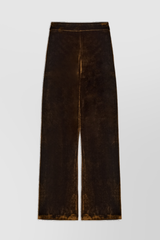 Loose leg velvet pants