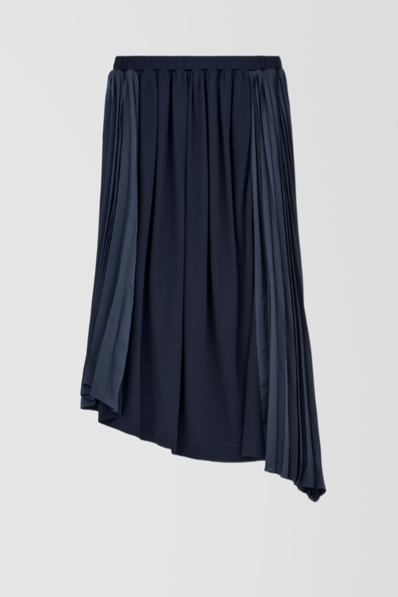 Jil Sander - Asymmetric pleated crêpe skirt