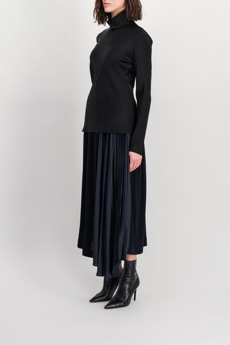 Jil Sander - Asymmetric pleated crêpe skirt