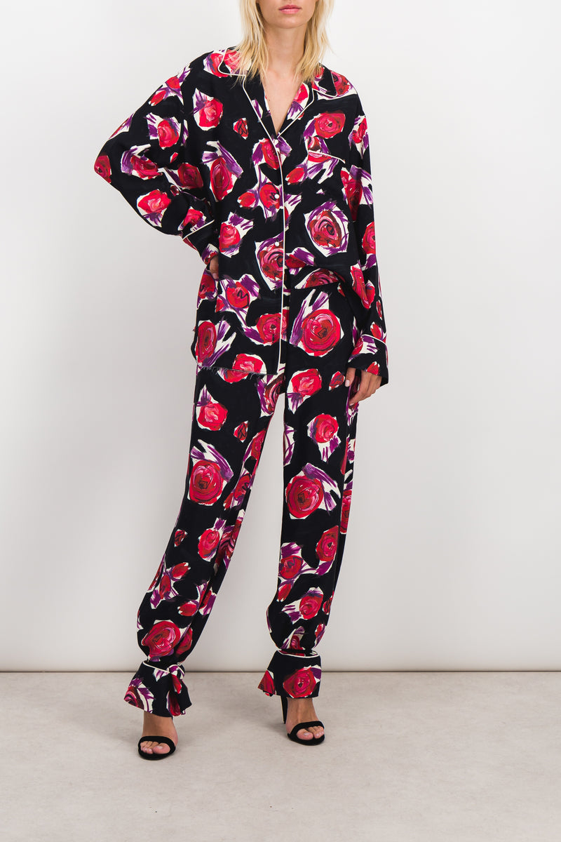 Marni - Oversized flower printed pyjama shirt