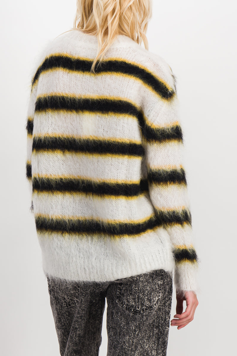 Marni - Striped crewneck mohair-wool sweater