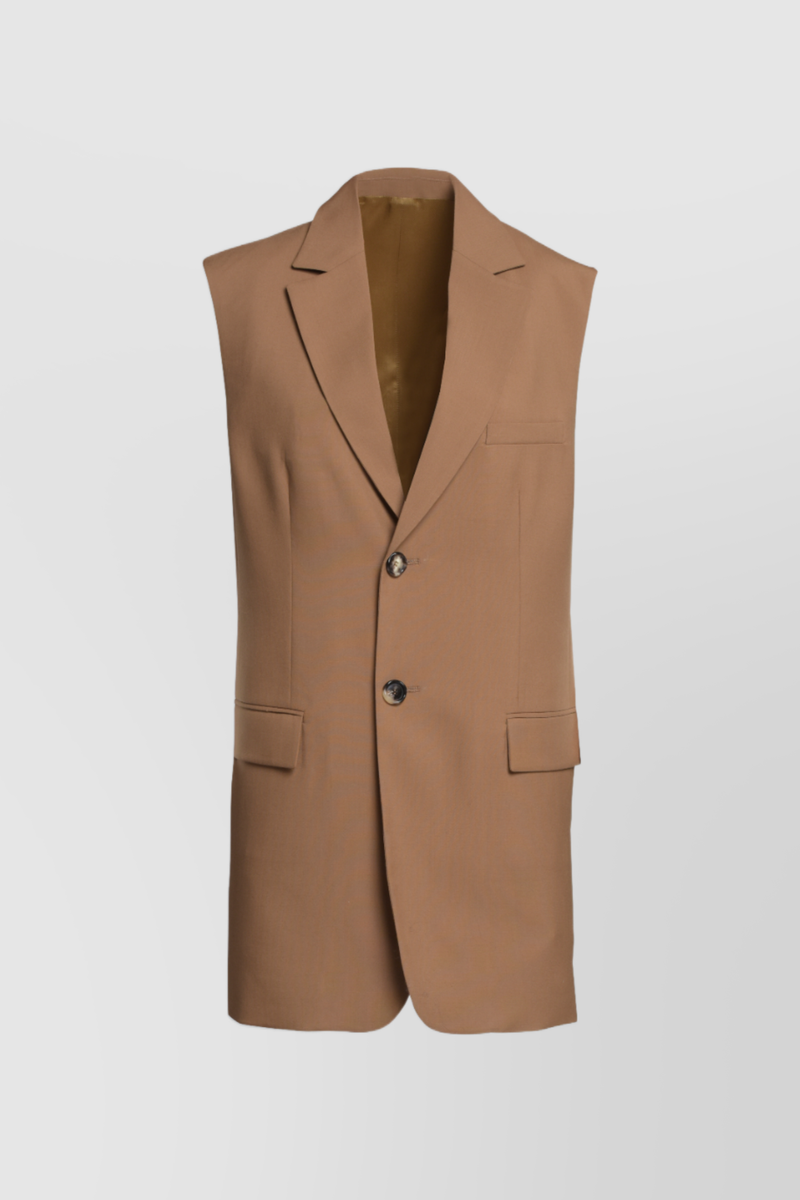 Marni - Sleeveless reversible single-breasted virgin wool vest