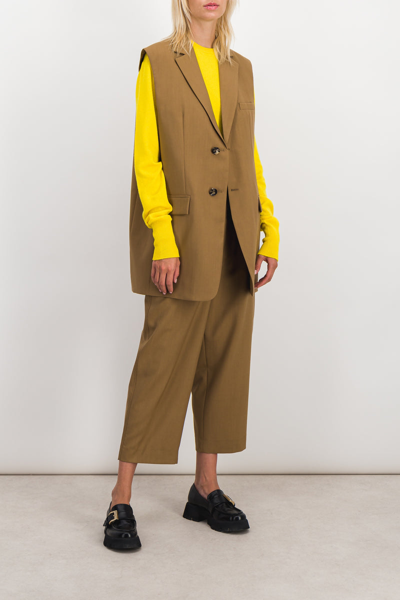 Marni - Sleeveless reversible single-breasted virgin wool vest