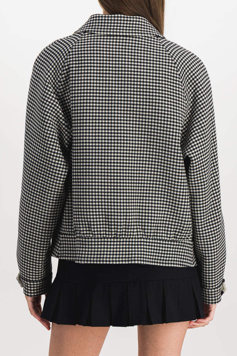 Marni - Reversible single-breasted bomber jacket with bi-pattern