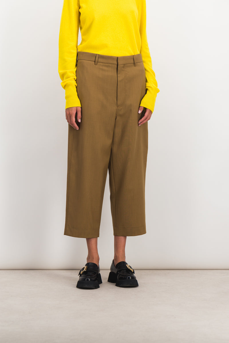 Marni - Cropped virgin wool boyfriend pants