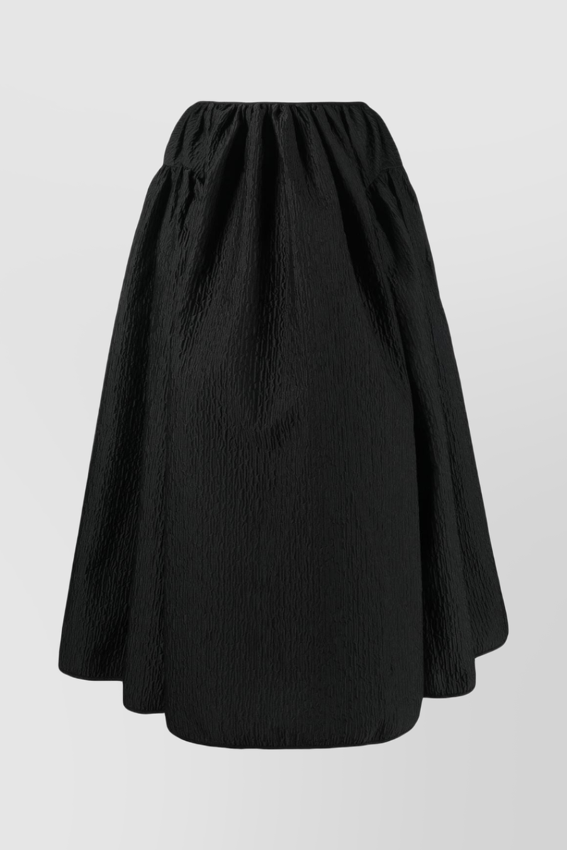 Cecilie Bahnsen – Black satin A-line maxi skirt – Renaisa Cecilie Bahnsen – Black satin A-line maxi skirt – Renaisa