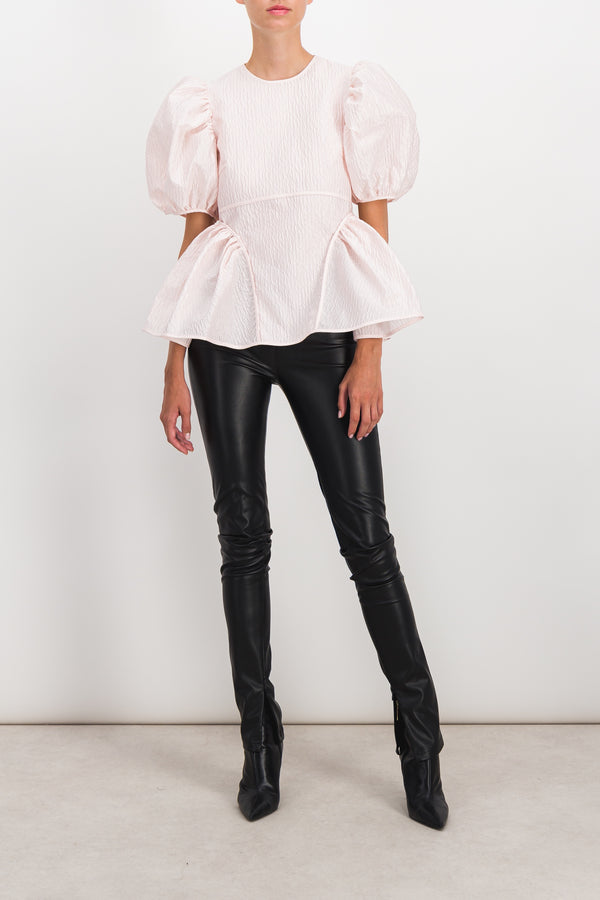 Puff sleeve top with side panels