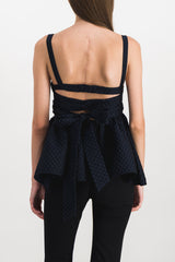 Bandeau top with wrap detail and thin straps