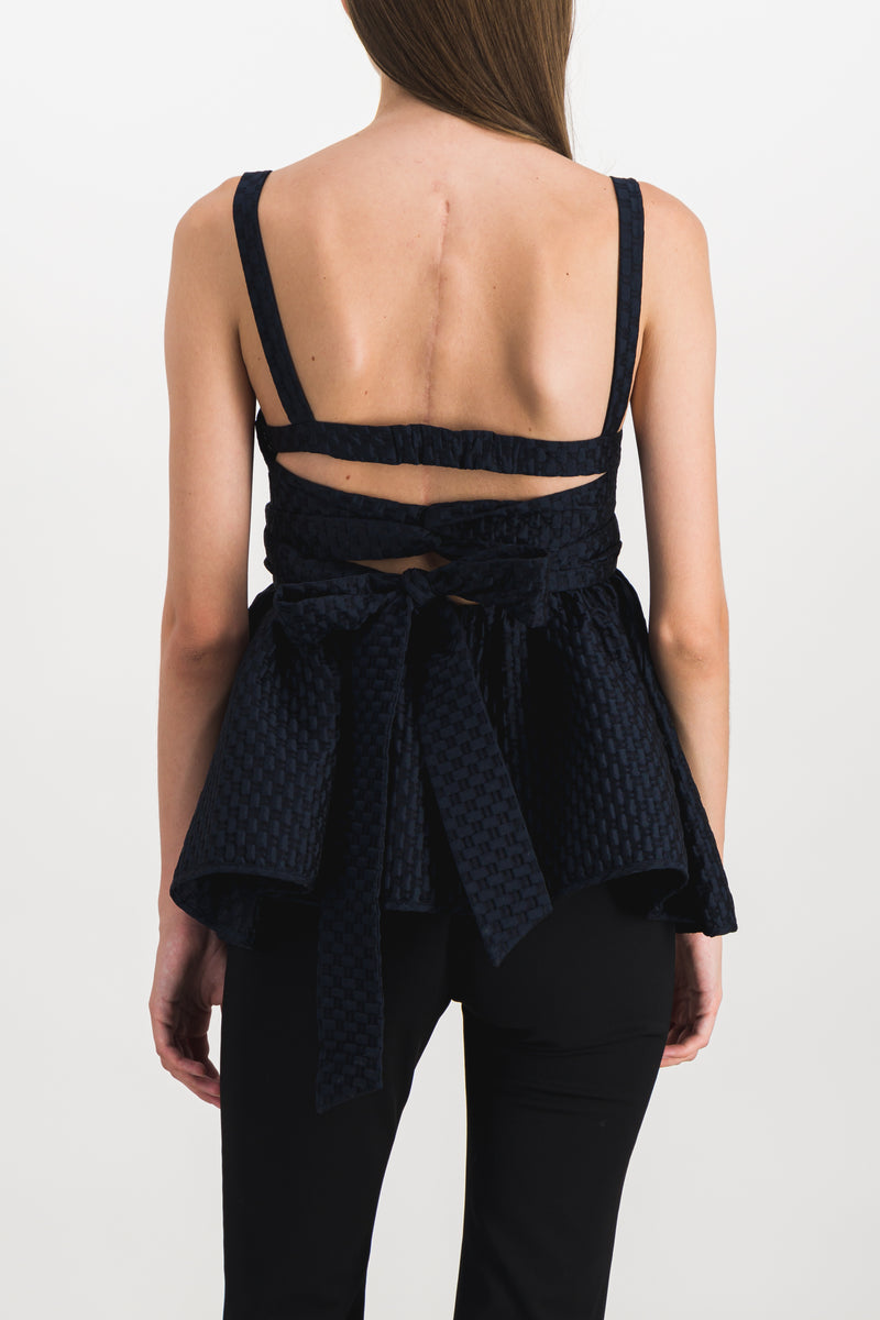 Cecilie Bahnsen - Bandeau top with wrap detail and thin straps