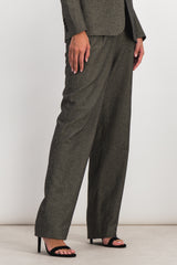 Dark grey low rise loose tailored pants