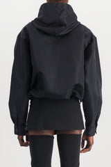 Twist-detail hooded blouson