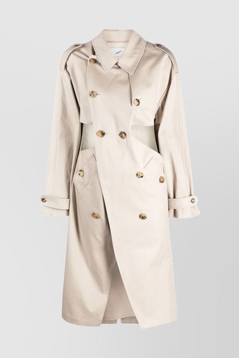 Coperni - Twisted cut-out trench coat